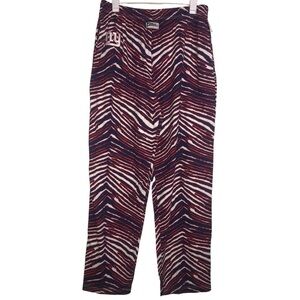 NFL NY Giants Zubaz Zebra Print Pants Hip Logo Track Pant Men Blue Red 2…